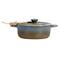 Hello Honey® Blue Stoneware Brie Bakers with Bamboo Spreader, 2ct.